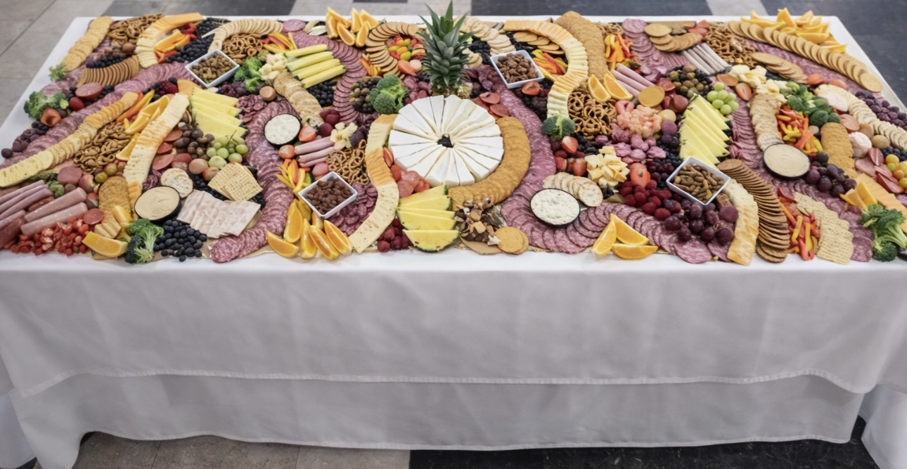 Large grazing table for an event