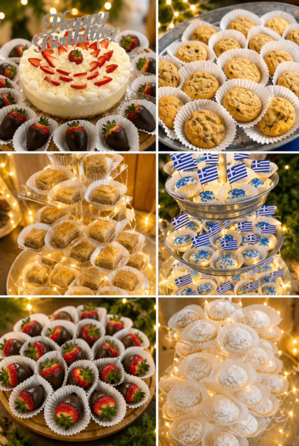 Dessert and pastry assortment for a celebration
